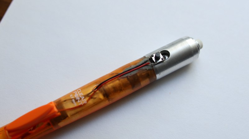 An electric eraser built into a mechanical pencil