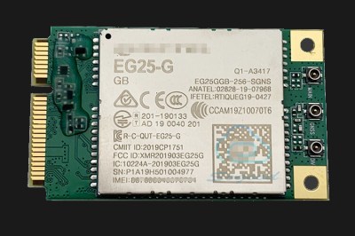 A mini-PCIe card with this Quectel modem soldered onto it