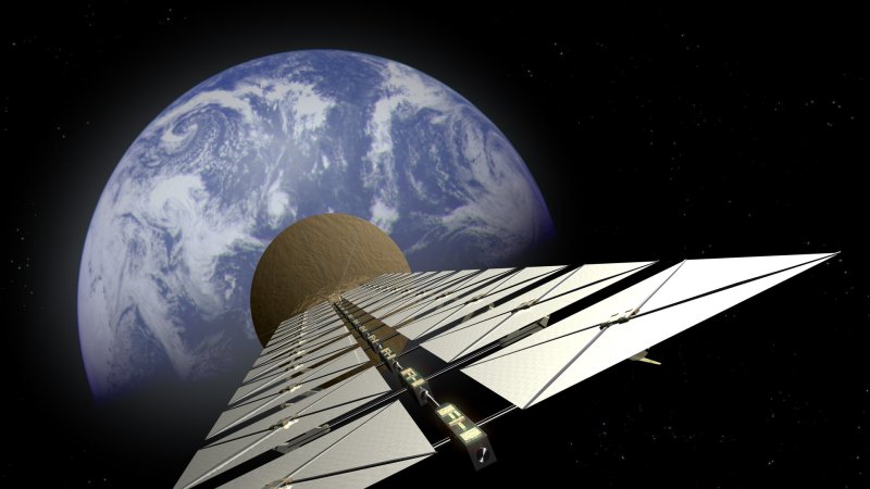 Artist impression of a solar power satellite. Credit: ESA.