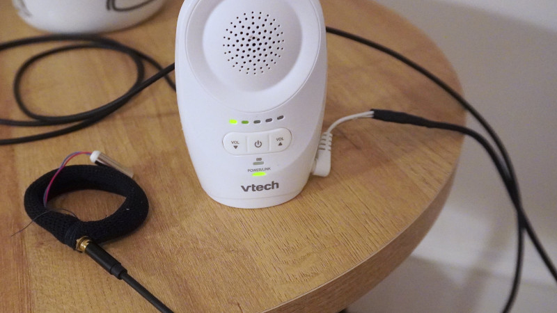 Haptic baby monitor catches wearer's attention