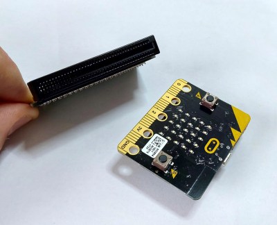 A BBC micro:bit and expansion board