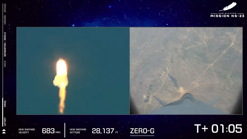 Blue Origin pierde Rocket, gana la prueba del sistema de abandono