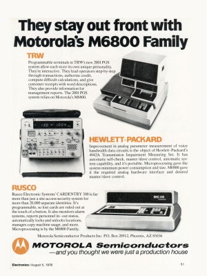 A Motorola MC6800 advert from 1976.