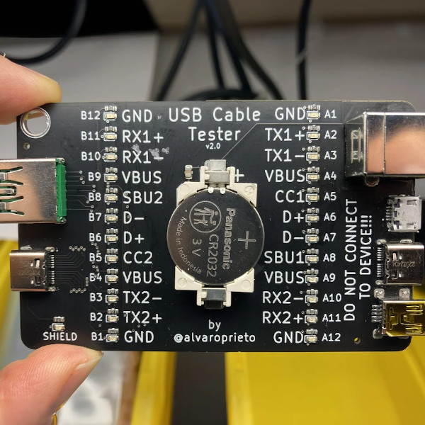 Ryd op knude Låne A Handy OSHW USB Cable Tester For Your Toolkit | Hackaday