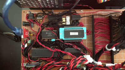 A hand-built Z80 computer's mainboard