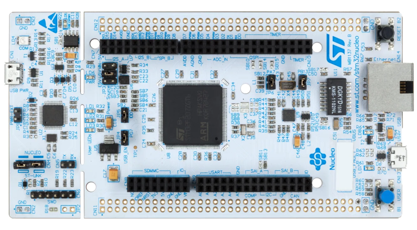 Nucleo-F429ZI development board with STM32F429 microcontroller