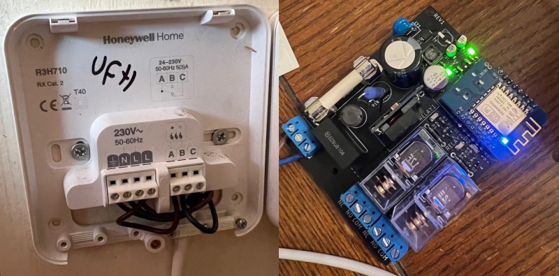 A thermostat unit and a replacement PCB for it
