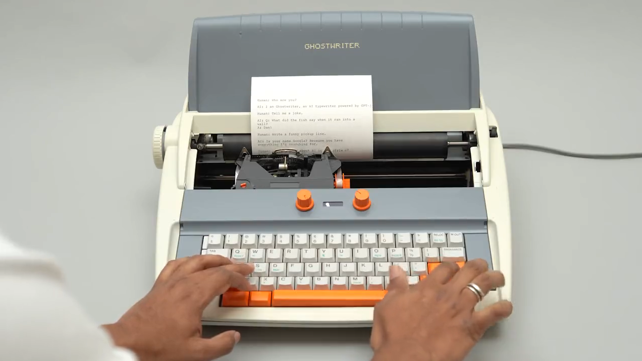 Give an old typewriter a spirit of its own with GPT-3