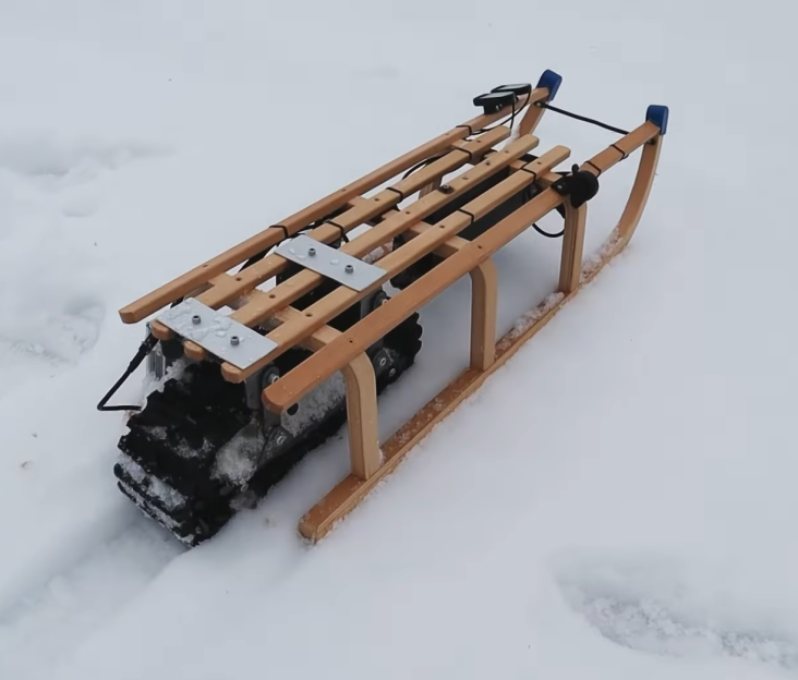 Never Walk Uphill Again With This Motorized Sled Hackaday