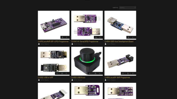 A Hackaday.io page screenshot, showing all the numerous CH552 projects from [Stefan].