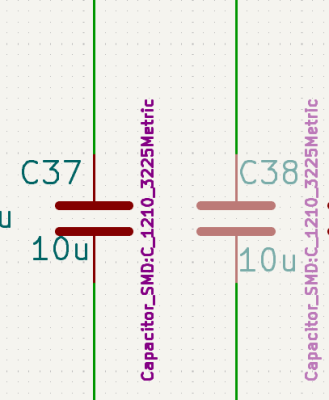 A schematic screenshot showing a greyed out component marked as "do not populate"