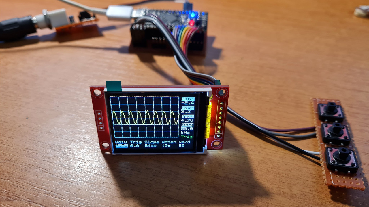 DIY STM32 scope is simple, cheap and functional