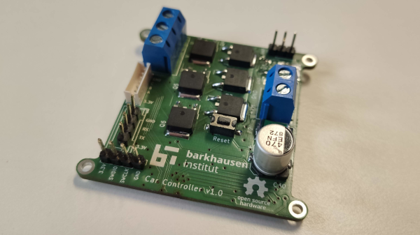 Photograph of a BLDC motor controller circuit board