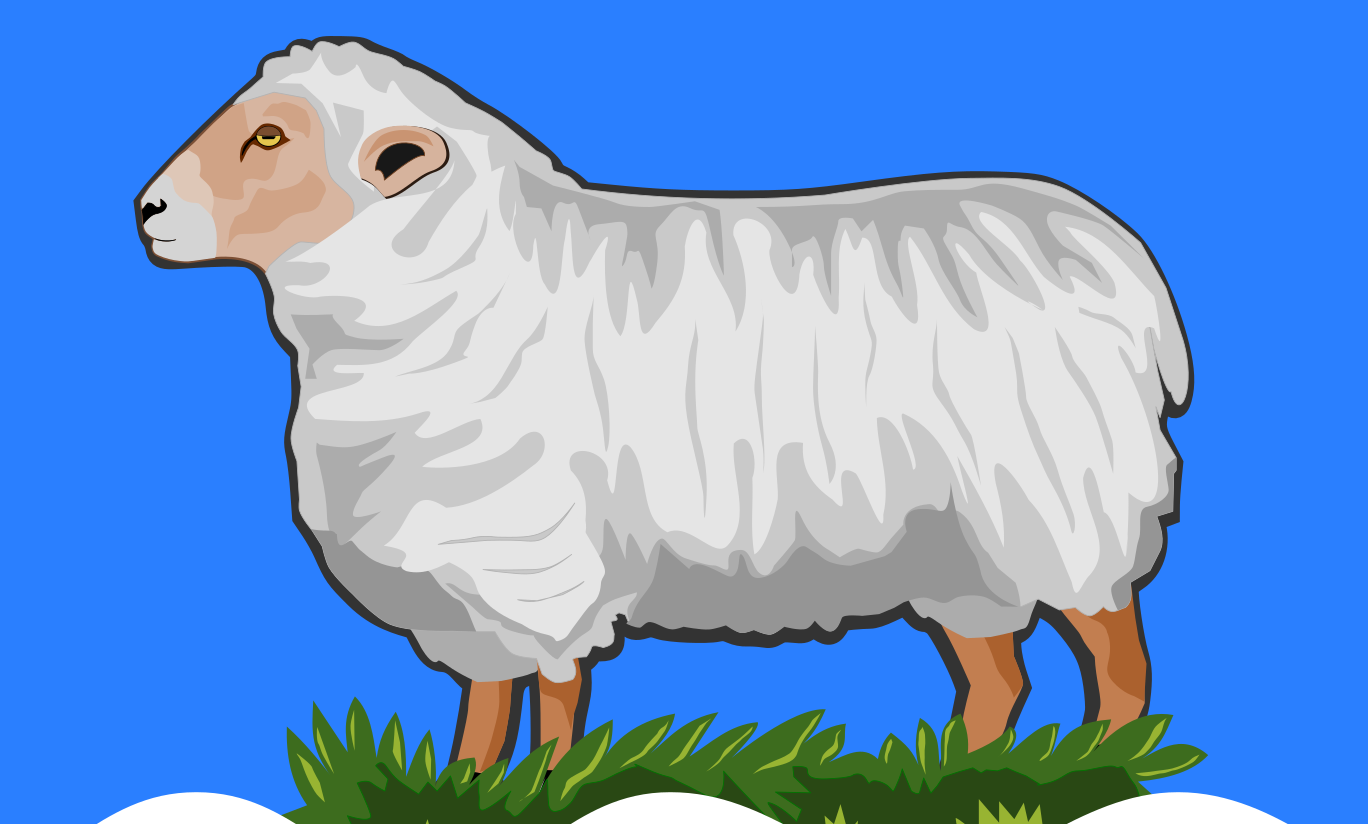 Premium Vector | Adorable sheep drawing for toddlers colouring page