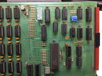 A vintage DRAM board for the Heathkit H8 computer