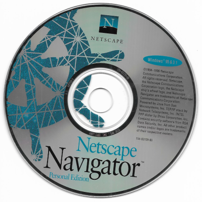 Netscape Navigator 3.0 Personal Edition CD.