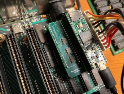 A Teensy plugged into an IBM PC motherboard