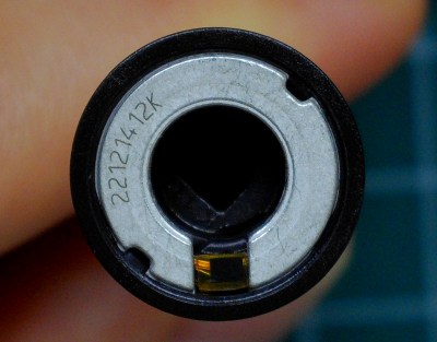 The visible circuitry inside the brush head.