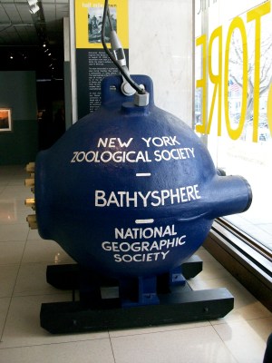 The Bathysphere on display at the National Geographic museum in Washington DC. (Credit: Mike Cole)