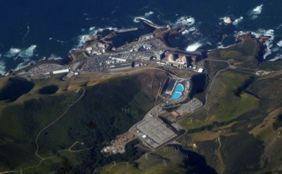 The Diablo Canyon NPP in California. This thermal plant uses once-through cooling. (Credit: Doc Searls)