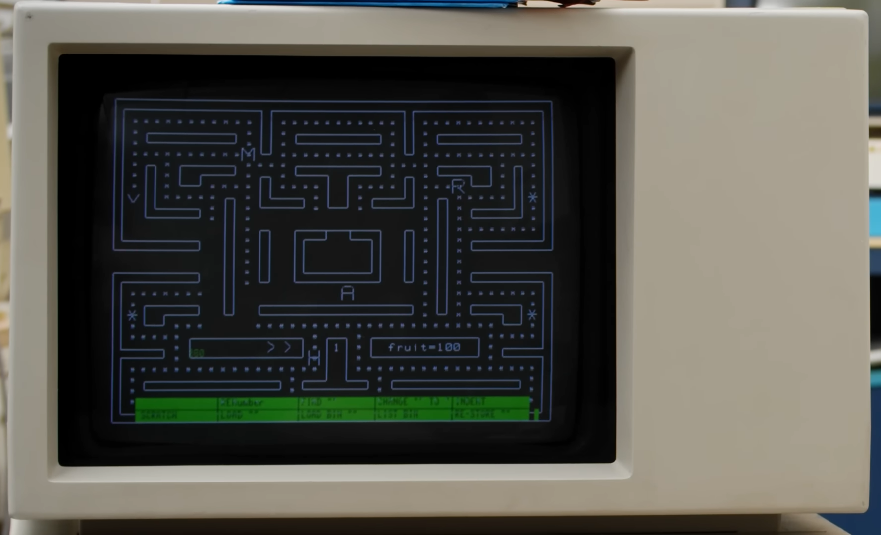 An HP9863C running Pac-Man