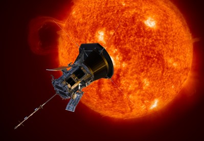 Artist rendition of the Parker Solar Probe. (Credit: NASA)