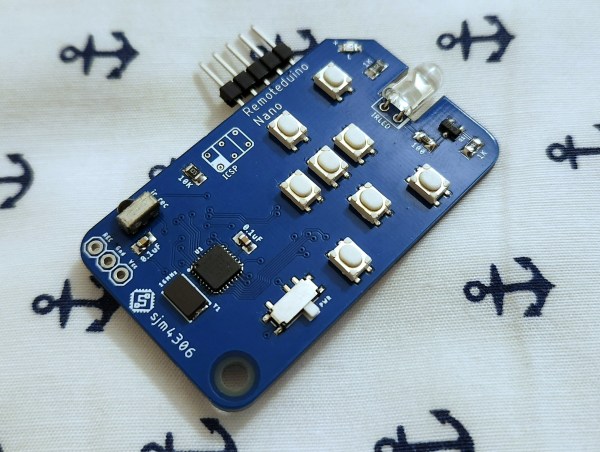 A blue PCB remote control