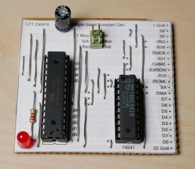The DIY Commodore 64 cartridge. (Credit: Linus Åkesson)