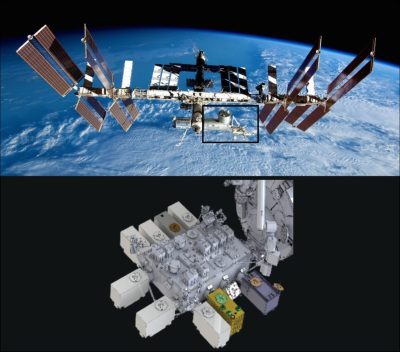 GEDI is deployed on the the Japanese Experiment Module – Exposed Facility (JEM-EF). The highlighted box shows the location of GEDI on the JEM-EF.