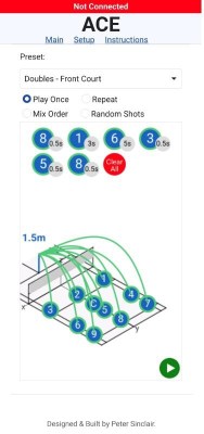 A mobile GUI for a badminton shuttle launcher