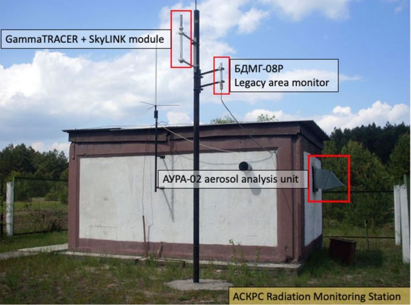 A monitoring station as set up in the CEZ, featuring both the legacy (ARMS) and new wireless monitoring system.