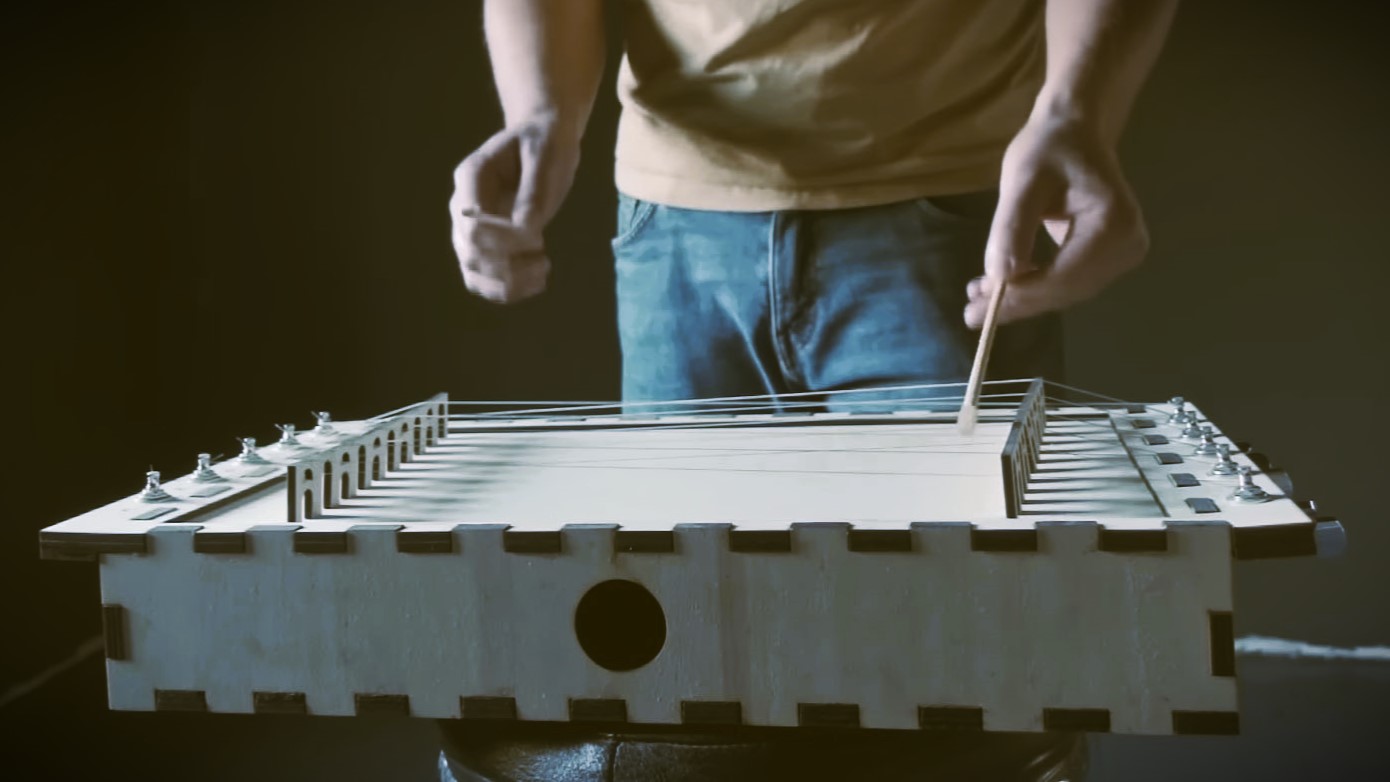 Laser Cut Zither Instrument Kicks It Old World Style