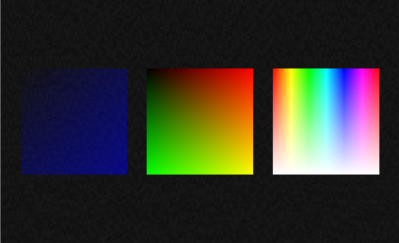 Three different colorful squares