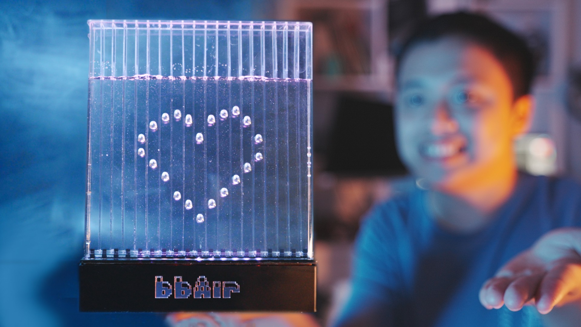 A Fully-Transparent Air Bubble Display