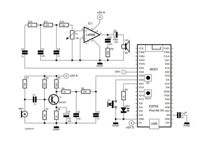 The DIY Walkie-Talkie circuit diagram. (Credit: Clemens Valens, Elektor magazine)