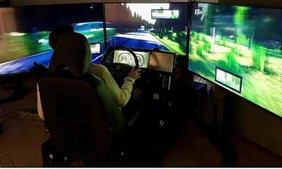 The car driving simulator as used by the Swedish test. (Credit: Thorslund et al.)