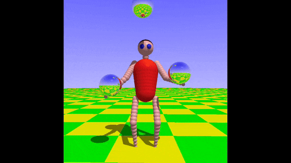 render of the Amiga juggler demo