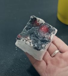 Making your own pure silica thermal tiles with glass coating is exciting, but not that easy. (Credit: Breaking Taps, YouTube)