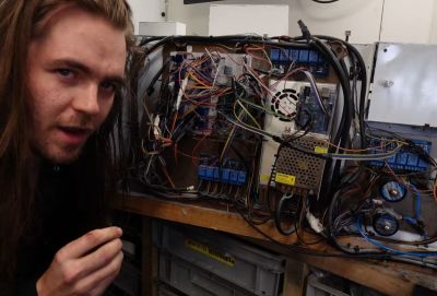 What do you mean, the temporary breadboard setup went into production? (Credit: Gregulations, YouTube)