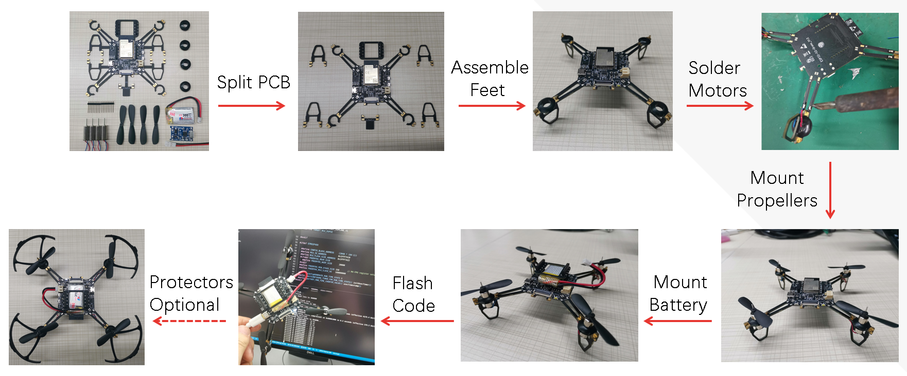 ESP-Drohne: Einen ESP32-basierten Quadrocopter für wenig Geld bauen