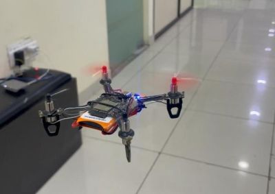 The fully assembled ESP-Drone flying around. (Credit: Circuit Digest)