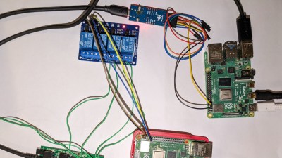 anfractuosity's test setup showing the Pi under test and a few pieces of equipment used to perform the attack
