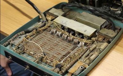 The bits that make an IBM electric typewriter into a Bendix G-15 accessory. (Credit: Usagi Electric)