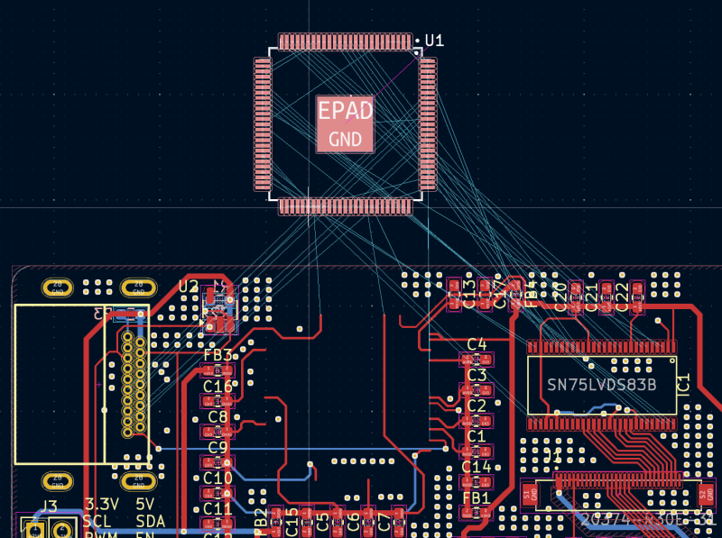 PCB Design Review: HDMI To LVDS Sony Vaio LCD Devboard | Hackaday