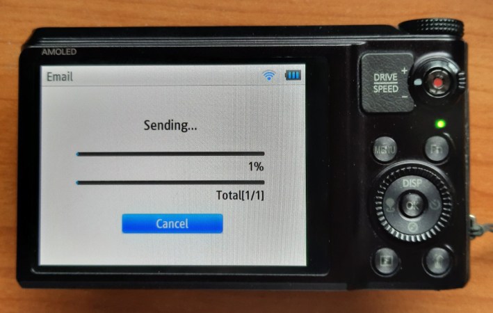 A picture of the camera in question, successfully uploading a pic thanks to the fix found