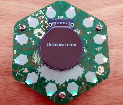 The badge displaying "Unknown error".