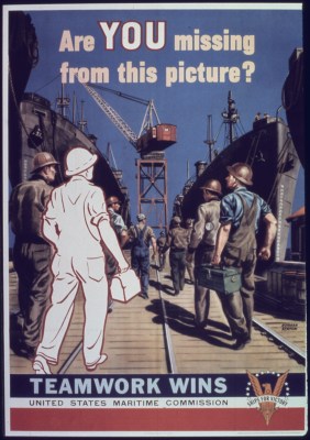WW II-era United States Maritime Commission (MARCOM) poster.