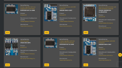 A screenshot of the website, showing various parts from Western manufacturers