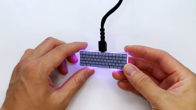 A very tiny keyboard with RGB backlighting.