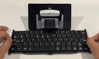 A G750 folding keyboard converted to Bluetooth.